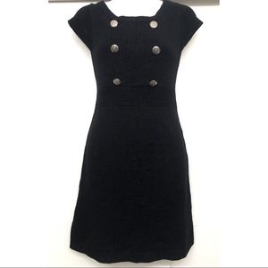 Winter Fall Warm Short Black Sheath Dress